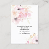 Weiche Pastellfarben Logo Schmuck Ohrring Halskett Visitenkarte (Rückseite)
