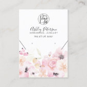 Weiche Pastellfarben Logo Schmuck Ohrring Halskett Visitenkarte (Vorderseite)