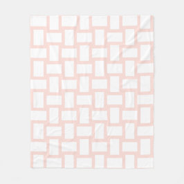 Weiche Pastellfarben Pink & White Weave Design Fleecedecke