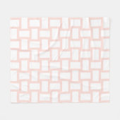 Weiche Pastellfarben Pink & White Weave Design Fleecedecke (Vorderseite (Horizontal))