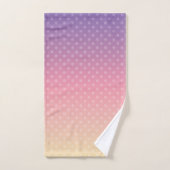 Weiche Pastellfarben Polka Dot Pink Violett Badhandtuch Set (Handtuch)