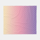 Weiche Pastellfarben Polka Dot Pink Violett Fleecedecke (Vorderseite (Horizontal))