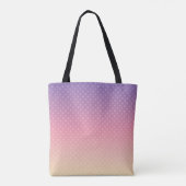 Weiche Pastellfarben Polka Dot Pink Violett Tasche (Rückseite)