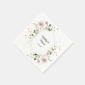 Weiche Pastellfarben Rosa Blumenzwiebeln Napkins Serviette (Ecke)