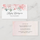 Weiche, pastellfarbene Blume Elegant Stilvoll mode Visitenkarte (Vorne/Hinten)