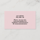 Weiche pastellfarbene Blume Visitenkarte (Rückseite)