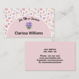 Weiche pastellfarbene Blume Visitenkarte