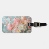 Weiche, pastellfarbene Frühlingsblumen Design Deli Gepäckanhänger (Vorderseite horizontal)