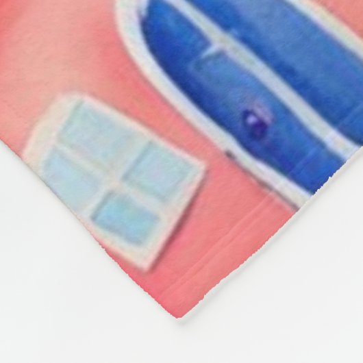 Weiche pastellfarbene kleine Häuser in friedlicher Fleecedecke (Ecke)