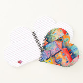 Weiche pastellfarbene kleine Häuser in friedlicher Notizblock (Innenseite)