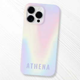 Weiche pastellfarbene Regenbogenbezeichnung modern Case-Mate iPhone 14 Pro Max Hülle