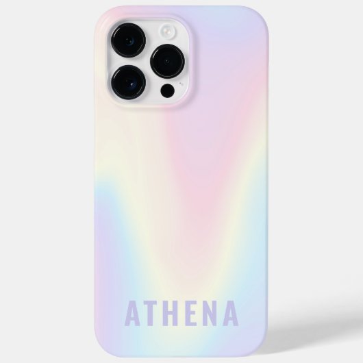 Weiche pastellfarbene Regenbogenbezeichnung modern Case-Mate iPhone Hülle (Rückseite)