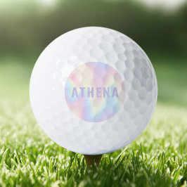 Weiche pastellfarbene Regenbogenbezeichnung modern Golfball