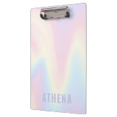 Weiche pastellfarbene Regenbogenbezeichnung modern Klemmbrett (Links)