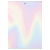 Weiche pastellfarbene Regenbogenbezeichnung modern Klemmbrett (Rückseite)