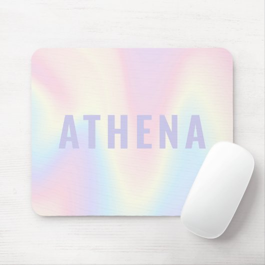 Weiche pastellfarbene Regenbogenbezeichnung modern Mousepad (Mit Mouse)