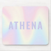 Weiche pastellfarbene Regenbogenbezeichnung modern Mousepad (Vorne)