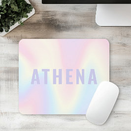 Weiche pastellfarbene Regenbogenbezeichnung modern Mousepad