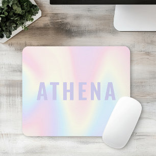 Weiche pastellfarbene Regenbogenbezeichnung modern Mousepad