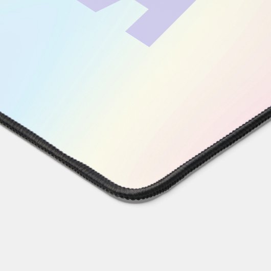 Weiche pastellfarbene Regenbogenbezeichnung modern Schreibtischunterlage (Ecke)