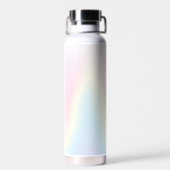 Weiche pastellfarbene Regenbogenbezeichnung modern Trinkflasche (Rückseite)