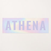 Weiche pastellfarbene Regenbogenbezeichnung modern Yogamatte (Vorderseite (Horizontal))