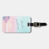 Weiche pastellfarbene Sonnenaufgänge mit Vogelskri Gepäckanhänger (Vorderseite horizontal)