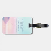 Weiche pastellfarbene Sonnenaufgänge mit Vogelskri Gepäckanhänger (Rückseite horizontal)