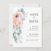 Weiche Pastellflorensehen speichern das Datum Save The Date (Vorderseite)