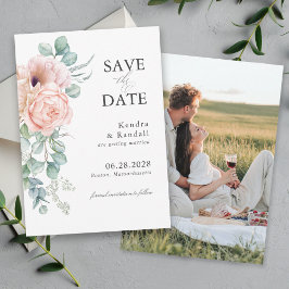 Weiche Pastellflorensehen speichern das Datum Save The Date