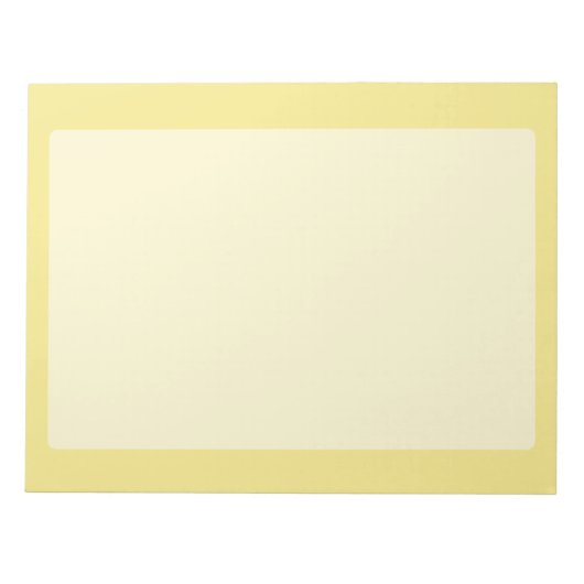 Weiche pastellgelbe Akzente Dekoration bereit für  Notizblock (Vorderseite)