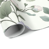 Weiche Pastellgelbe und blaue Botanische Weinbauwe Geschenkpapier (Rolleneckpunkt)