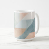 Weiche, pastellige Geometrie - Abstrakte moderne K Kaffeetasse (VorderseiteRechts)