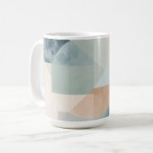 Weiche, pastellige Geometrie - Abstrakte moderne K Kaffeetasse (Vorderseite Links)