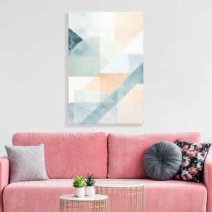 Weiche, pastellige Geometrie - Abstrakte moderne K Leinwanddruck