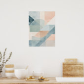 Weiche, pastellige Geometrie - Abstrakte moderne K Poster (Küche)