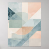 Weiche, pastellige Geometrie - Abstrakte moderne K Poster (Vorne)