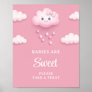 Weiche Pastellpinke neun Mädchen sind süß Poster