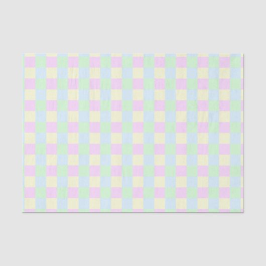 Weiche Pastellquadrate Muster Seidenpapier (Vorderseite)