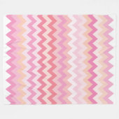 Weiche pastellrosa gestreifte farbige Zickzackmust Fleecedecke (Vorderseite (Horizontal))