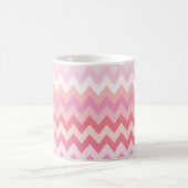 Weiche pastellrosa gestreifte farbige Zickzackmust Kaffeetasse (Mittel)