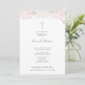 Weiche Pastells Kreuzdorntaufen Einladung (Stehend Vorderseite)