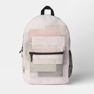 Weiche Pastellschichten AI-Kunst  Bedruckter Rucksack