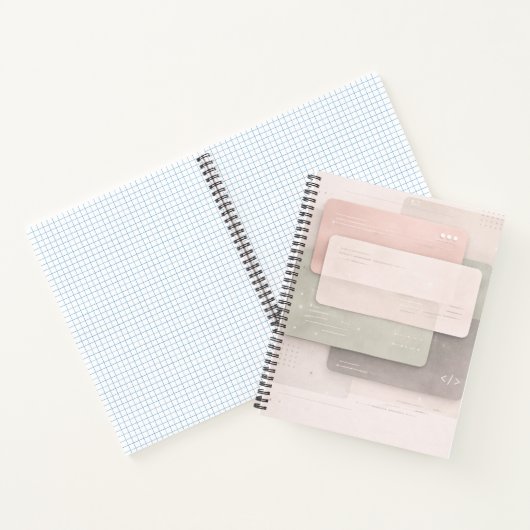 Weiche Pastellschichten AI-Kunst Notizblock (Innenseite)