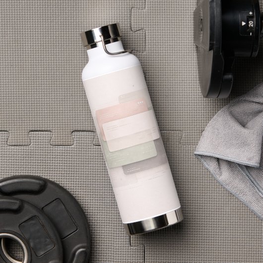 Weiche Pastellschichten AI-Kunst  Trinkflasche (Fitnesstudio (gedreht))