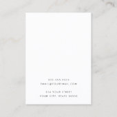 Weiche Pastellsonne mit Vogelohrkarte Visitenkarte (Rückseite)