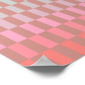Weiche Pastellstreifen 03 Zimt Poster (Ecke)