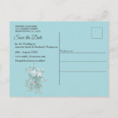 Weiche Pastelltöne, grün Ankündigungspostkarte (Rückseite)