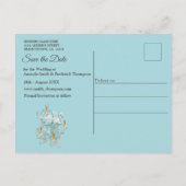 Weiche Pastelltöne, grün Ankündigungspostkarte (Rückseite)