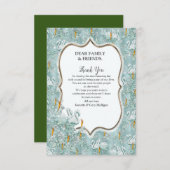 Weiche Pastelltöne Grün Danke Karte (Vorne/Hinten)